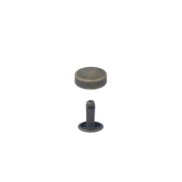 RFR.-Antique Brass.11mm.01.jpg Raised Flat Rivets - 100 Pack Image